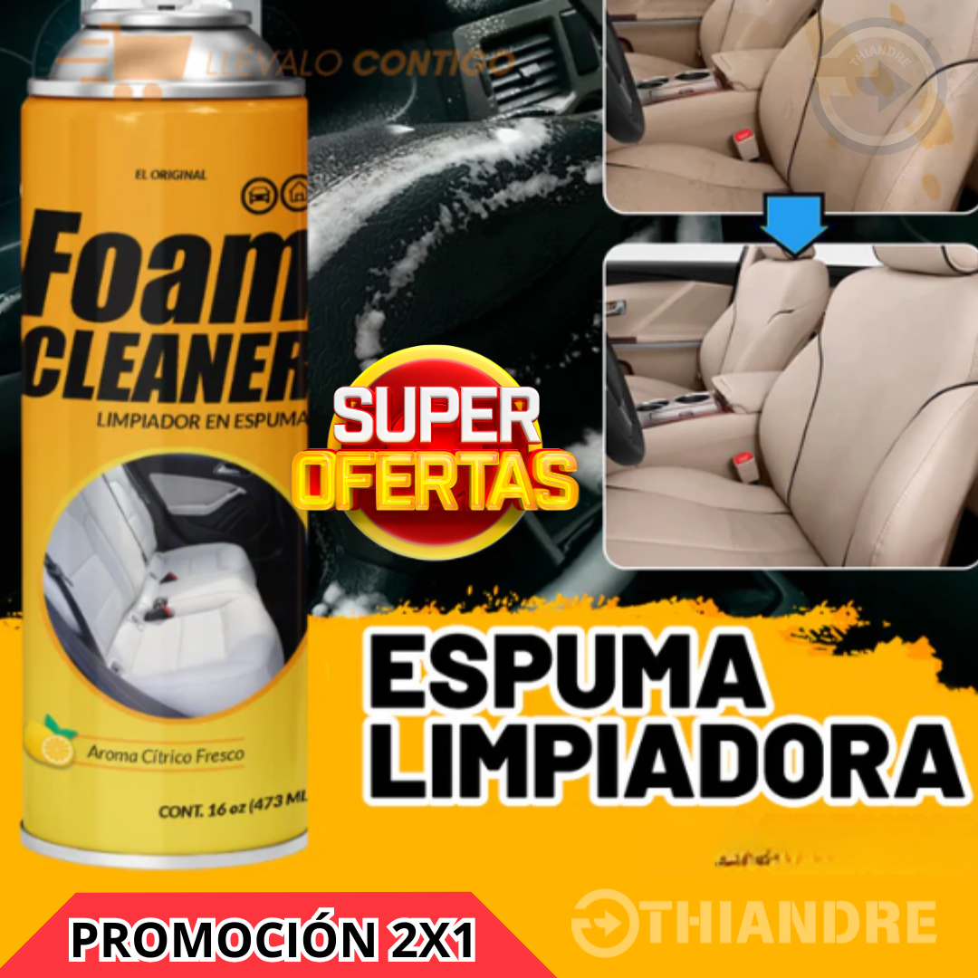 Foam Cleaner® Espuma de limpieza profunda 2X1