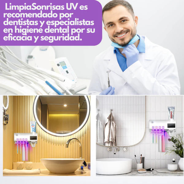 DISPENSADOR CREMA DENTAL Y SOPORTE ESTERILIZADOR